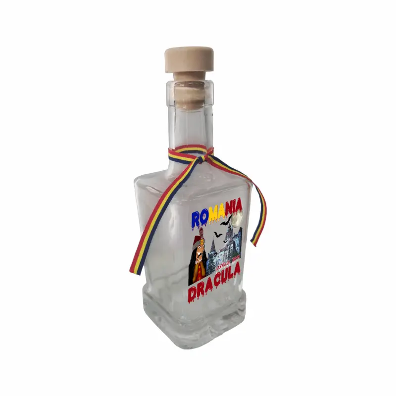Dracula romania, sticla cu mesaj patrata, 250 ml, model divgs318 26